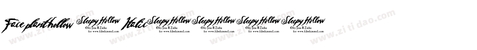 Face plant hollow 2 Italic字体转换